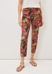 Desta Tropical Print Trouser - Hot Pink