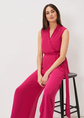 Florentine Chiffon Trousers - Magenta Pink