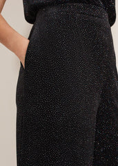 Dove Glitter Velvet Trouser - Black/Multi