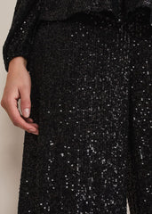 Florentine Sequin Trouser - Black
