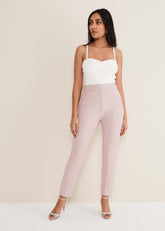Petite Eira Cigarette Trousers - Soft Pink