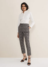 Fran Cigarette Trousers - Black/Stone