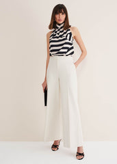 Celyn Wide Leg Trousers - Almond