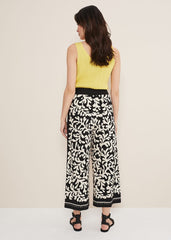 Nava Wide Leg Culottes - Black/Stone