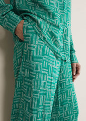 Hatty Wide Leg Trousers - Green/Stone