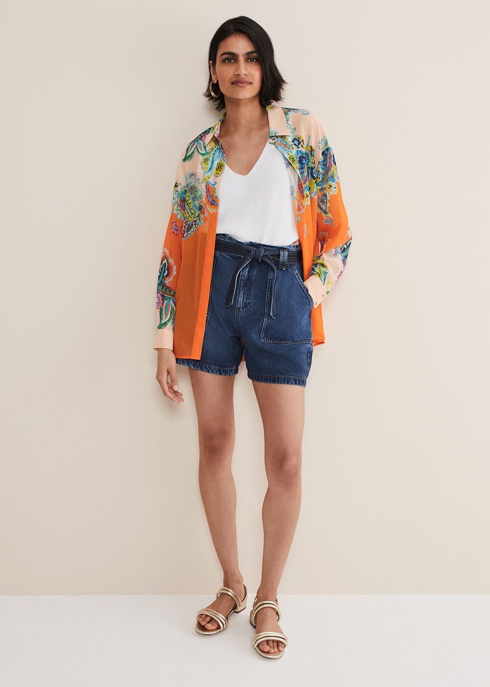 Paige Denim Shorts - Mid Wash