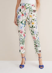 Ulrica Floral Cigarette Trousers - Multi-Coloured