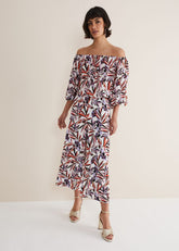 Lois Leaf Print Culottes - Multi-Coloured