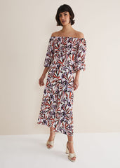 Lois Leaf Print Culottes - Multi-Coloured