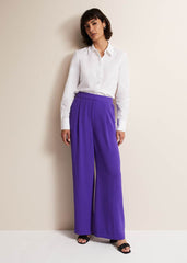 Azylnn Purple Wide Leg Trousers - Purple