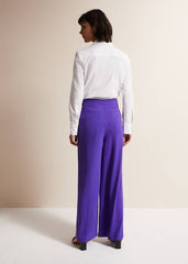 Azylnn Purple Wide Leg Trousers - Purple