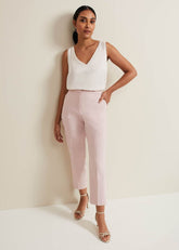 Petite Ulrica Tapered Suit Trouser - Antique Rose