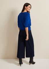 Leyla Dark Wash Denim Culotte - Dark Wash