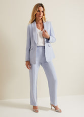 Alexis Pleat Waistband Suit Trouser - Blue