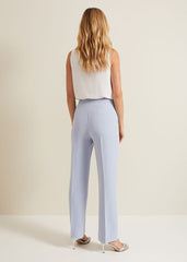 Alexis Pleat Waistband Suit Trouser - Blue