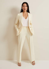 Alexis Pleat Waistband Suit Trouser - Yellow