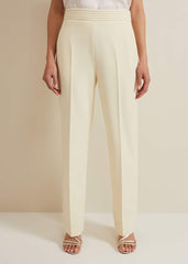 Alexis Pleat Waistband Suit Trouser - Yellow