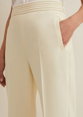 Alexis Pleat Waistband Suit Trouser - Yellow