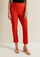 Miah Stretch Capri Trousers - Red