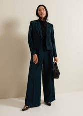 Arabella Pleat Wide Leg Trouser - Green