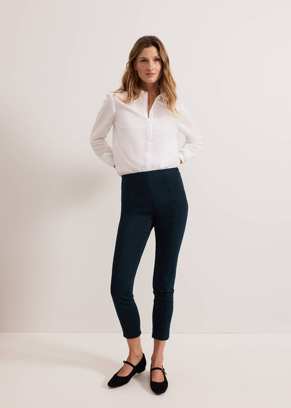 Amina Skinny Trousers - Dark Green