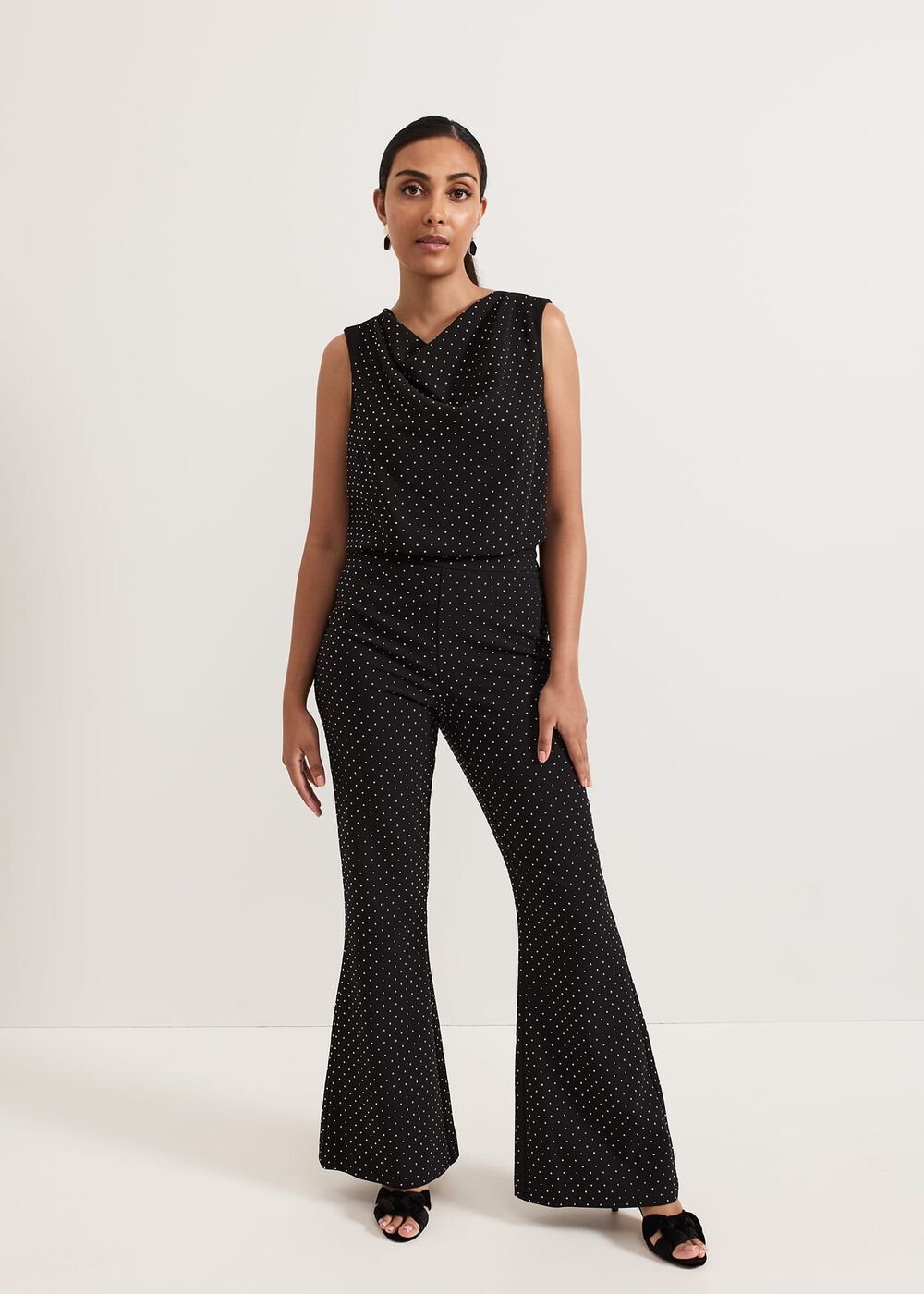 Samantha Petite Hotfix Trouser - Black