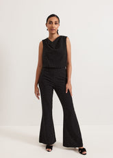 Samantha Petite Hotfix Trouser - Black