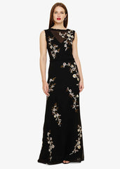 Abigail Floral Maxi Dress - Black