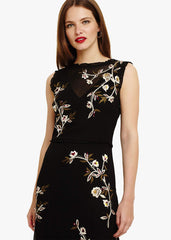 Abigail Floral Maxi Dress - Black