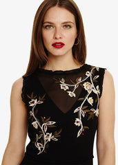 Abigail Floral Maxi Dress - Black