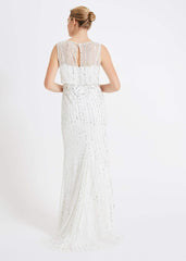 Milly Beaded Wedding Dress - Snow
