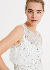 Milly Beaded Wedding Dress - Snow