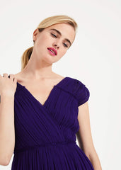Marion Crinkle Maxi Dress - Violet