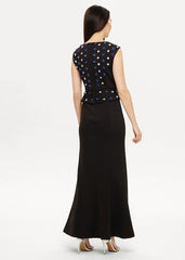 Louise Embellished Maxi Dress - Black