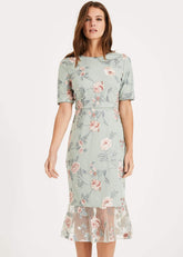Alissa Embroidered Dress - Peppermint
