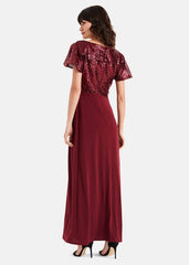 Rumi Knot Front Maxi Dress - Lipstick