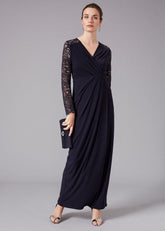 Elanor Lace Maxi Dress - Navy