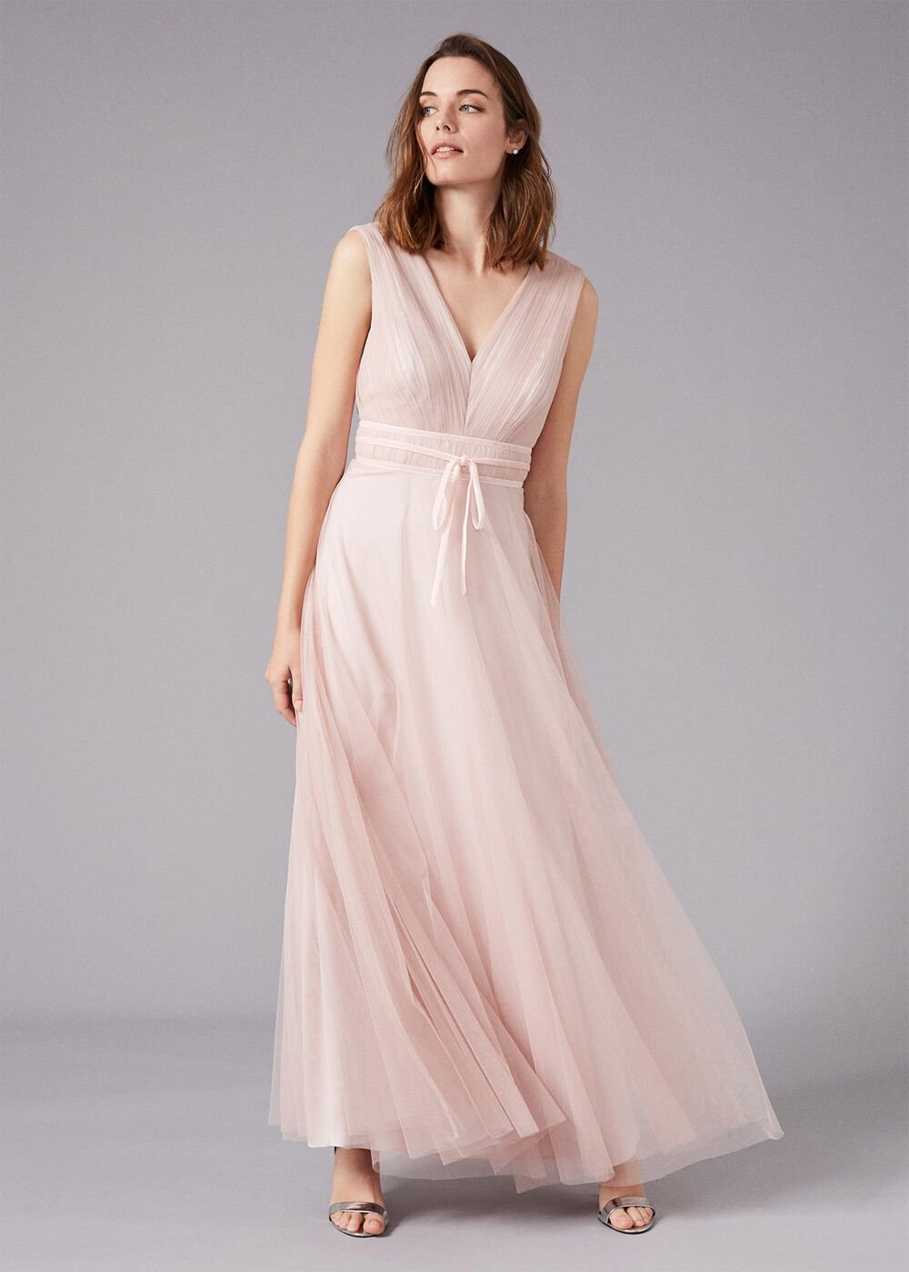Bronwyn Tulle Maxi Dress - Cameo Pink