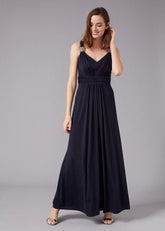 Odetta Embelished Jersey Dress - Navy