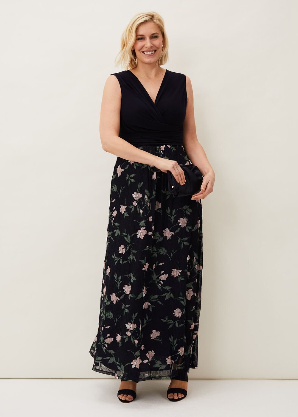 Leigh-Ann Floral Maxi Dress - Navy/Multi
