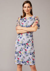 Lorie Floral Embroidered Dress - Lavender