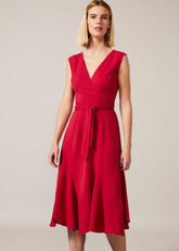 Elena Panelled Dress - Lipstick