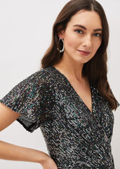 Amily Sequin Maxi Dress - Malachite/Multi