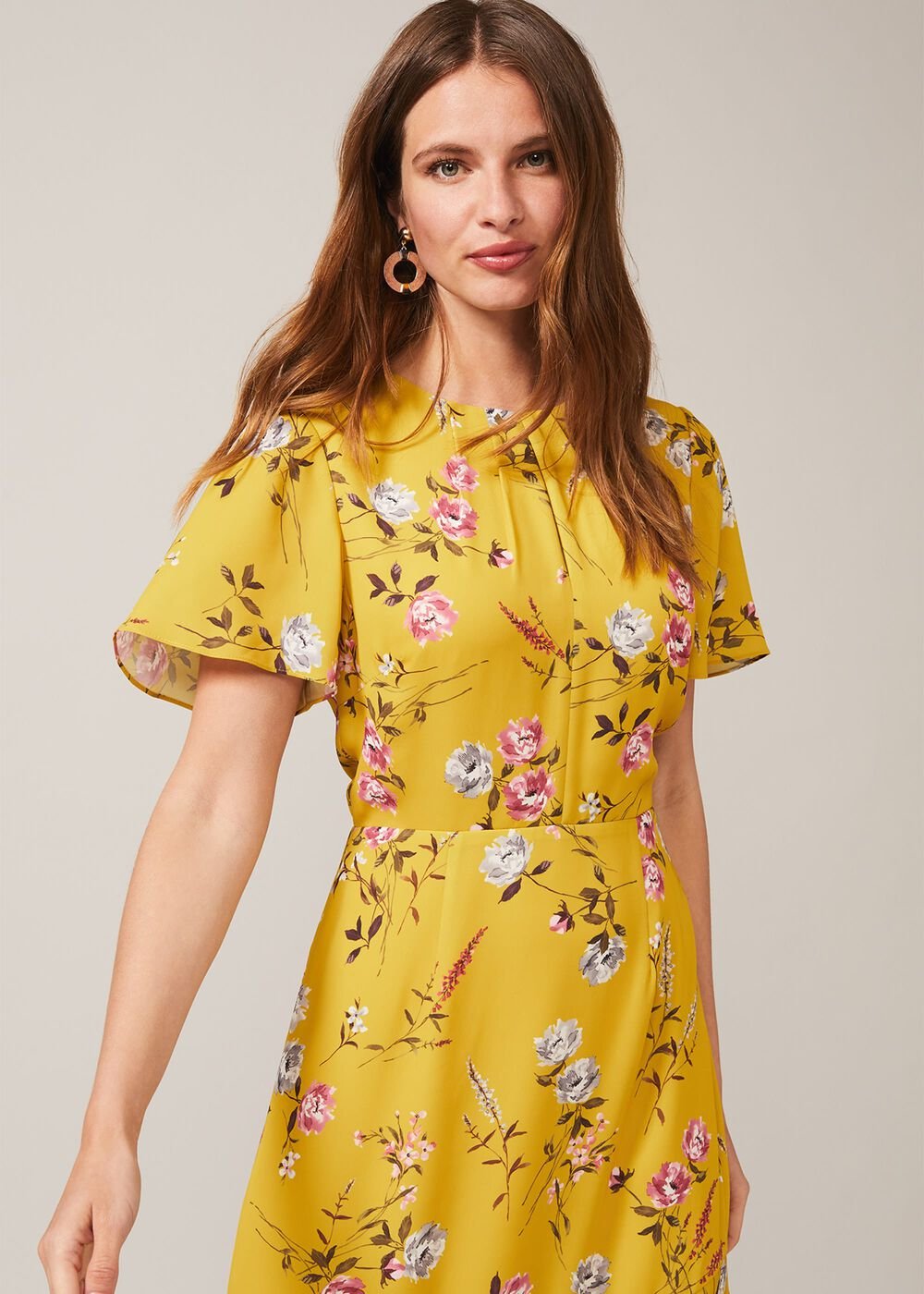 Cecily Print Dress - Citrine