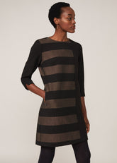 Sophie Sapphire Dress - Black/Camel