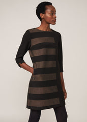 Sophie Sapphire Dress - Black/Camel