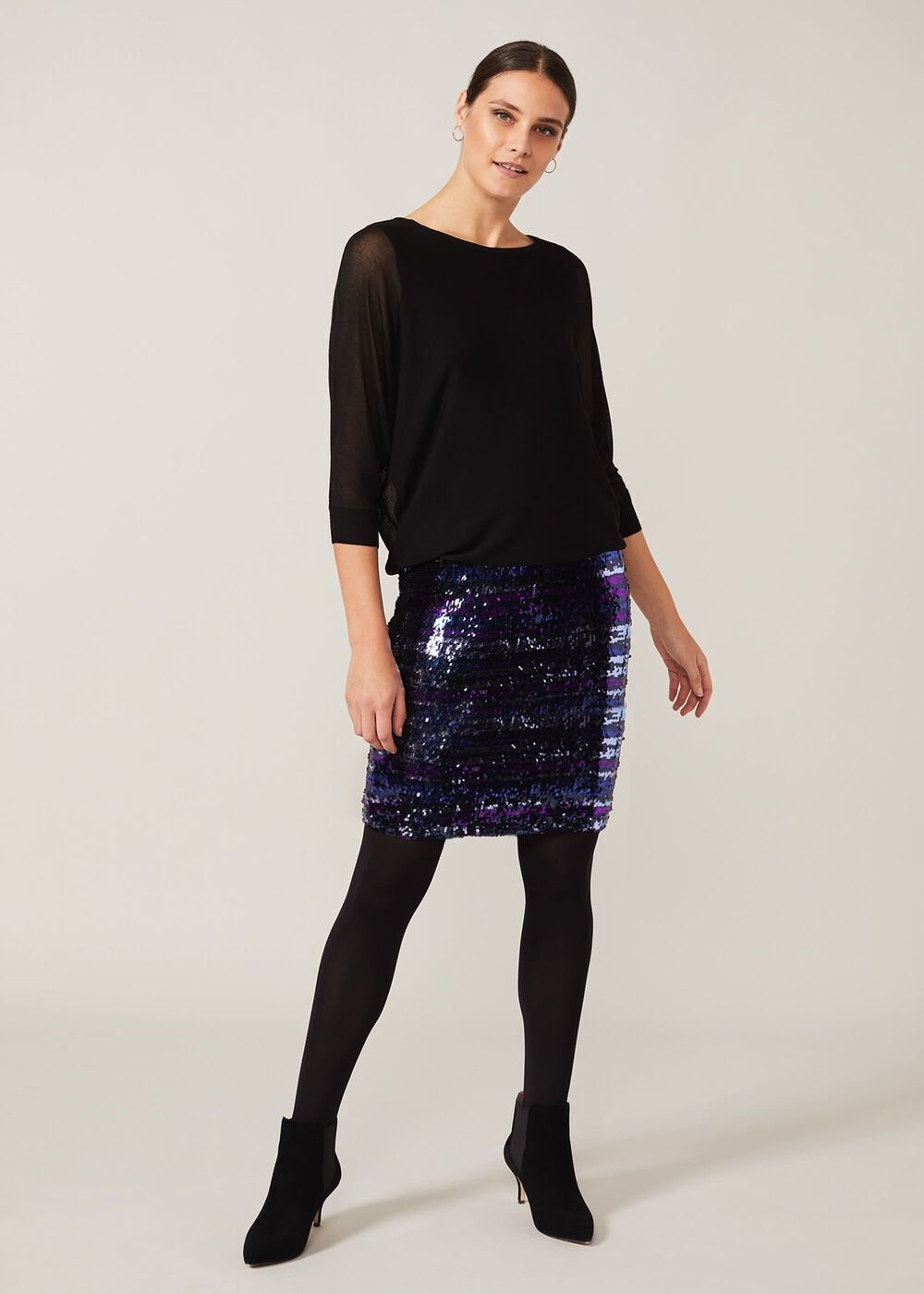 Geonna Sequin Knitted Dress - Cobalt