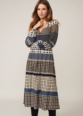 Jacinta Spot Print Dress - Black Multi