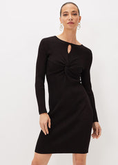 Dielle Shimmer Twist Dress - Port