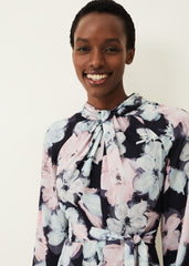 Ella Floral Print Dress - Navy Multi
